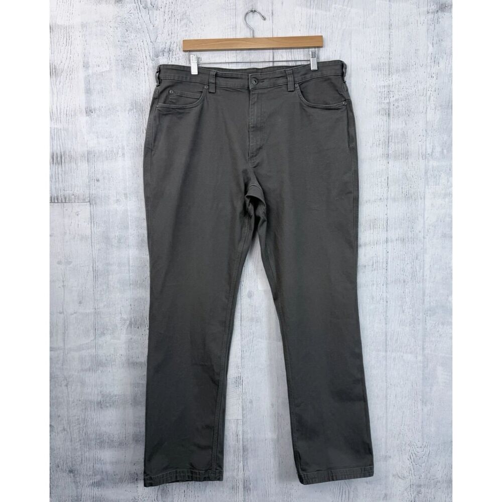 Duluth Trading Flex Fire Hose Relaxed Fit Gray Workwear Pants Mens 40x34